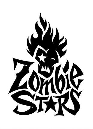 Наклейка zombie stars черный, 60х53 см