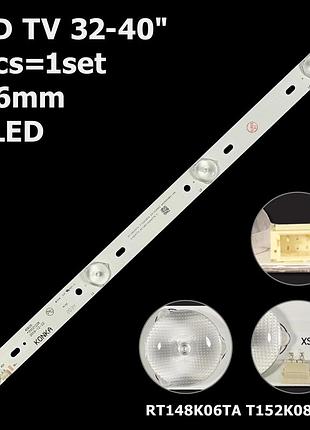 Led підсвітка 32", 39", 40" toshiba 40s2550ev l40t20smart 1 планка