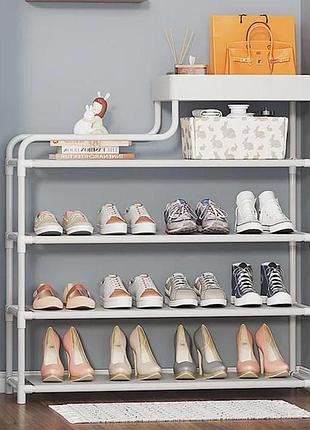 Полиця для взуття на 5 секцій storage shoe rack 60x21x78,5 см компактна для передпокою і гардеробу
