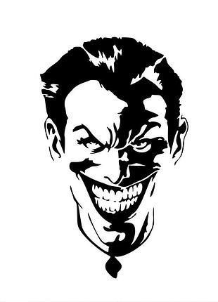 Наклейка джокер joker черный, 60х37 см