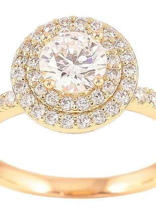 Каблочка позолота 18k «инкрустация цирконом» (256400) р.19 тм xuping