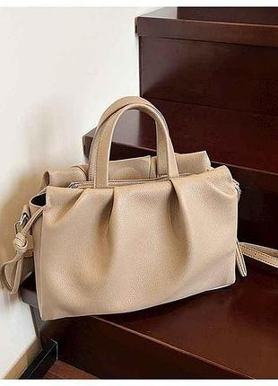 Сумка женская экокожа 22*31*8см бежевый арт.c6822-2 тм китай