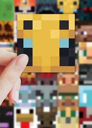 Набор наклеек minecraft (enderman, паук, тыква, пчела и другие) – декоративные наклейки 62 шт