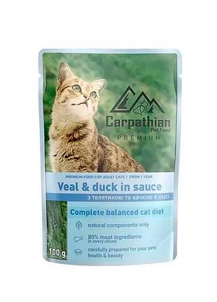 Carpathian pet food veal duck с телятиной и уткой в соусе