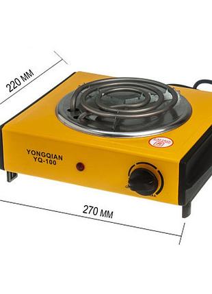 Плита электрическая 1000w спираль, на одну конфорку yongqian yq - 100