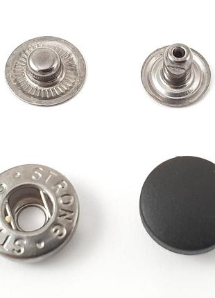 Кнопка №54 с черной пластиковой шляпкой 20мм (50шт.)