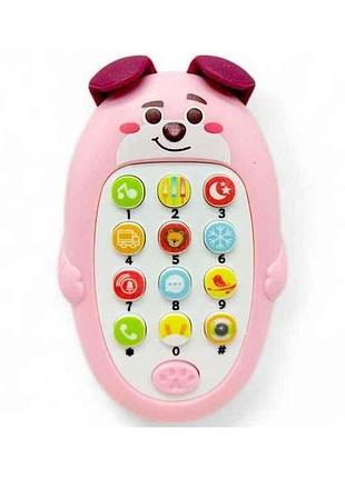 Телефон 13.8*3*8,8см розовый арт.626-15 тм 7toys
