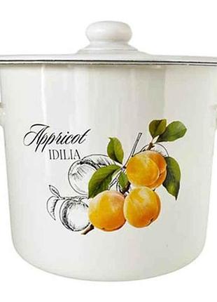 Каструля ем. 7л /2 цилиндрическая абрикос идиллия (молочная) i1620/2 тм idilia
