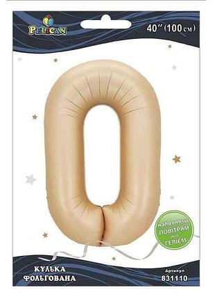Кулька фольгована цифра 40 (100 см) 0 лате тм pelican