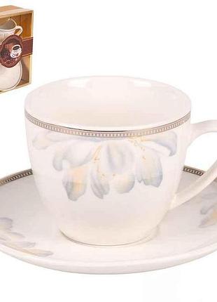 Чашка з блюдцем 230мл floral r34230-2 тм stenson