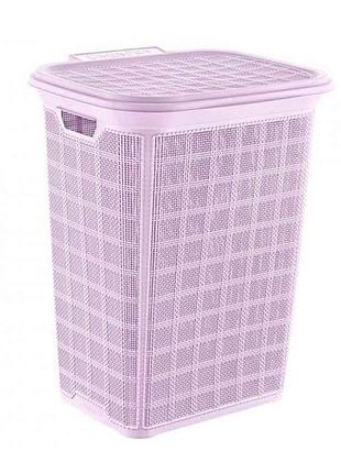 Кошик д/білиз. jute з/криш з/руч (43х35х56см) 60л (фіол.) тм akay plastik