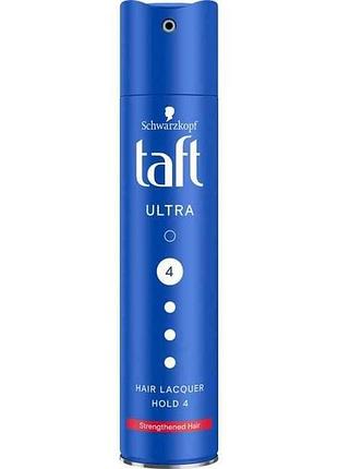 Лак для волосся ultra мегафіксація 4 250мл тм taft