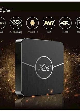 Smart приставка андроид x98 plus 2/16 тм technosat