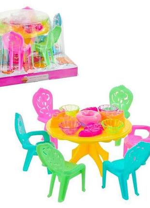 Мебель для домика стол стула продукты арт.a8-8a тм 7toys
