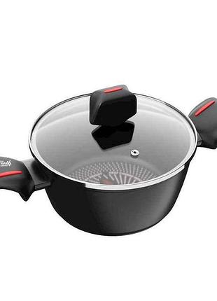 Каструля зі скляною кришкою 2,3л smart fry алюм. з а/п 20см 25-45-159 тм krauff