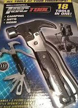 Многофункциональный молоток-гвоздодер bell+howell tac tool 18 in 1. 5