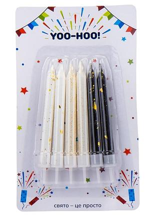 Набор свечей для торта "прикосновение праздника", 9,5 см yoo-hoo!