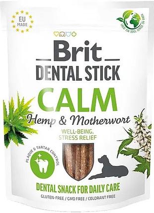 Лакомство brit dental stick calm для собак успокаивающее 7 шт. 251 гр.