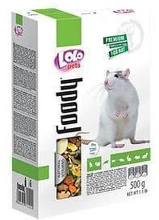 Корм для декоративних щурів lolo pets 500 г корм для декоративних щурів домашні тварини лоло 500 г