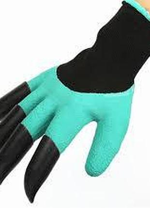 Садові рукавички з кігтями garden genie gloves.
