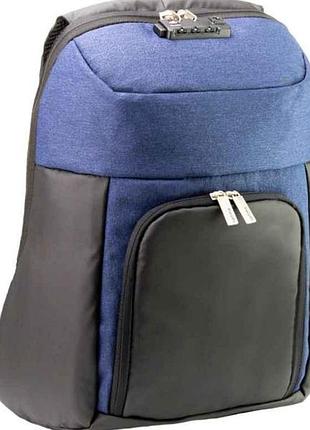 Рюкзак полиэстр синий 44*31*14см usb anti-theft арт.o96914-02 тм optima