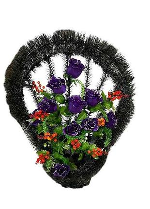 Корзина с цветами no185 (85х70см) роза фиолетовая тм харьков