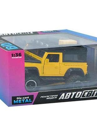 Джип as-2232 12см жовтий 1:36 метал інер-й тм metr