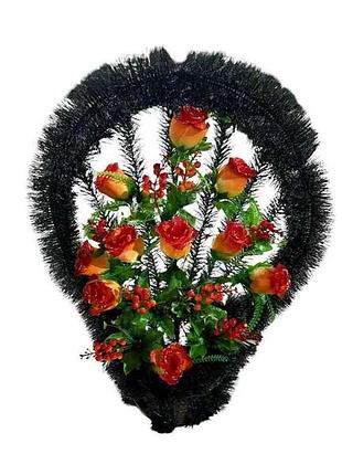 Корзина с цветами no185 (85х70см) роза оранжевая тм харьков