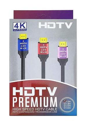Кабель hdmi-hdmi 4k premium v2.0 ccs 1,5м тм gerlax