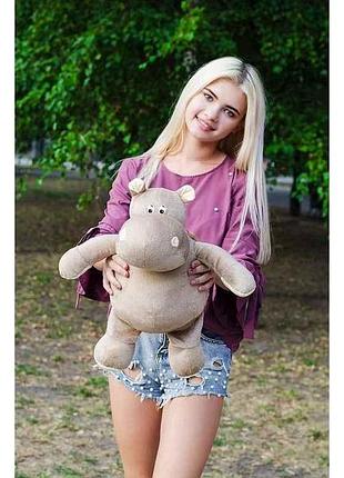 Мягкая игрушка бегемотик бадди 55см мокко тм тримешки