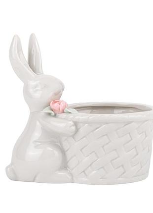 Корзинка "весенний подарок", белая, 13 см elisey