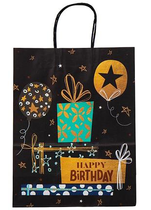 Подарунковий пакет "happy birthday", 25,5*33 см elisey