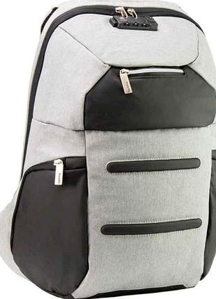 Рюкзак полиэстр серый 47*31*16см usb anti-theft арт.o96917-03 тм optima