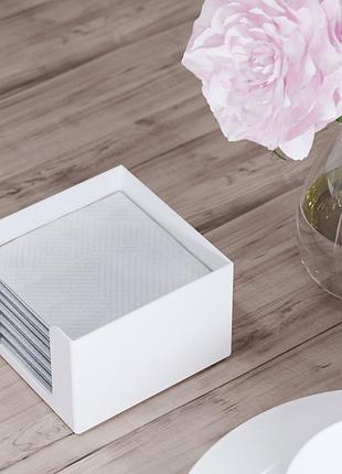 Салфетница металлическая "minimalism" белая