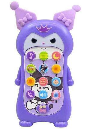 Телефон 7*3,5*16см фиолетовый арт.626-35 тм 7toys