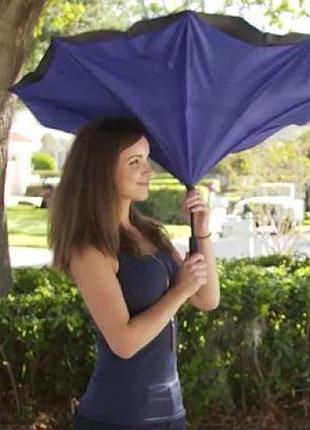 Зонт наоборот wonderdry compact umbrella.