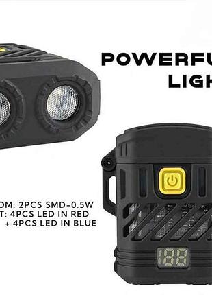 Ліхтар мультифункціональний 5000k d53-2led, запальничка, зу type-c, box, акб вбудований тм китай