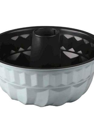 Форма для випікання кексу кругла 22x11,6см tasty baking, сірий, блакитний тм ardesto
