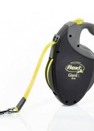 Рулетка для собак flexi giant l 8м 50кг стрічка