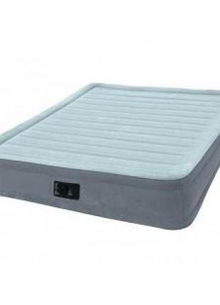 Надувне ліжко-матрац intex comfort-plush mid rise queen 67770 l вбудований електро насос*****розпродаж****