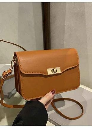 Сумка жіноча екошкіра 13,5*19*8,5см коричневий vony арт.6034-2 тм китай