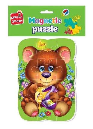 Пазлы магнитные а5 малыш сможет медвежонок vt3301-04 (укр) тм vladi toys