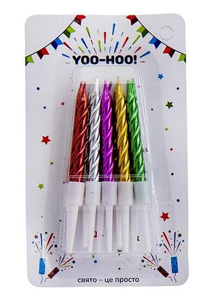 Набор свечей для торта "феерия", 7,5 см yoo-hoo!
