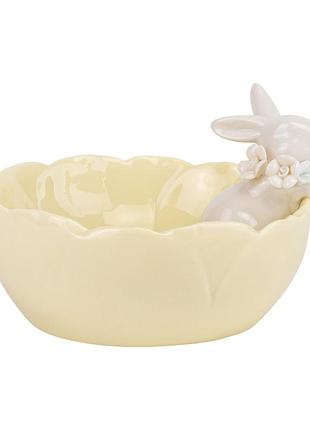 Пиала "белый кролик", желтая, 10 см elisey