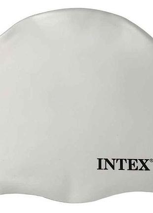 Шапочка для плавання білий від 8-ми років силікон арт.55992 тм intex