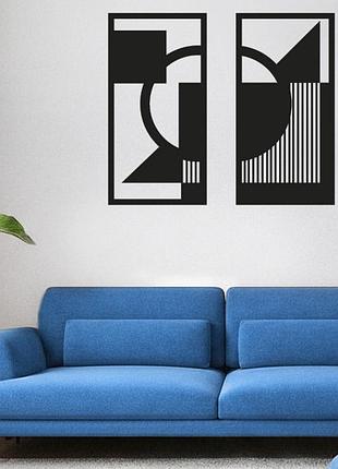 Металеве модульне панно «abstract», диптих