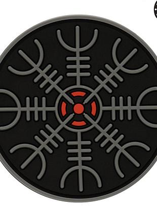 M-tac нашивка шлем ужаса pvc black/grey