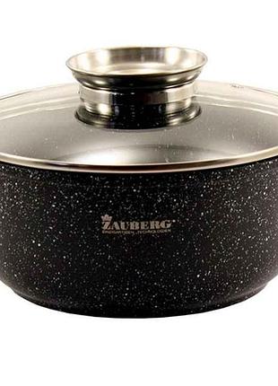 Каструля ал. кругла 2,3л мармур індукц. 0320 bl тм zauberg