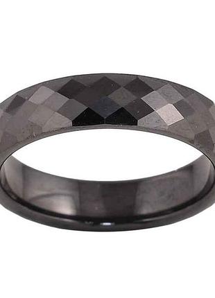 Кольца керамика черная керамика 5мм 11176 р.16,5 тм xuping