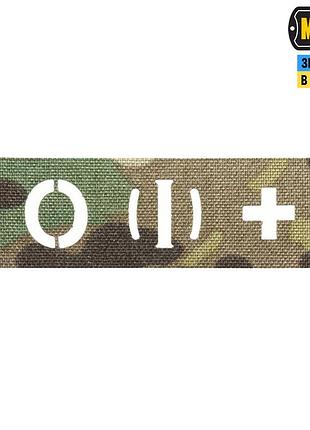 M-tac нашивка група крові o (i) + наскрізна laser cut 25х80 multicam
